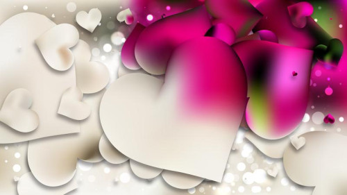 Pink and Beige Valentines Day Heart Background