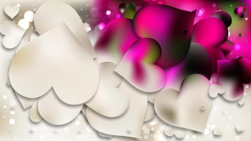 Pink and Beige Heart Wallpaper Background