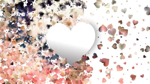 Pink and Beige Heart Background