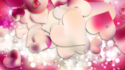 Pink and Beige Heart Wallpaper Background