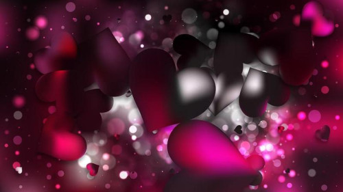 Pink and Black Heart Wallpaper Background Vector Image