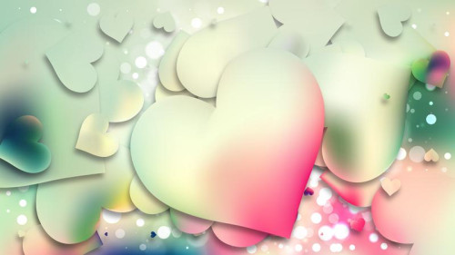 Pink and Blue Heart Wallpaper Background