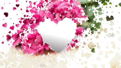 Pink and Green Valentine Background
