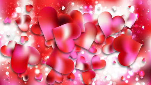 Pink and White Heart Wallpaper Background