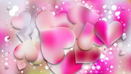 Pink and White Valentine Background Vector Graphic