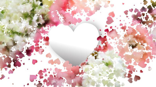 Pink and White Valentines Background Vector Illustration