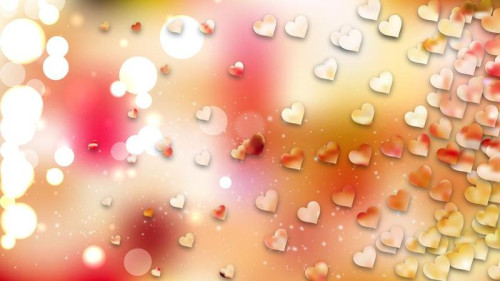 Pink and Yellow Heart Background Illustrator