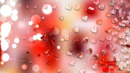 Pink and Yellow Heart Wallpaper Background