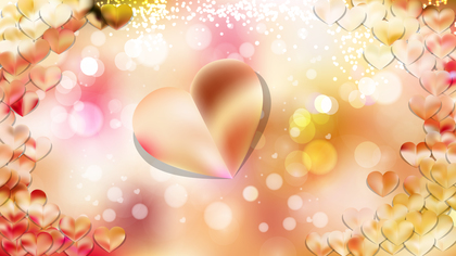 Pink and Yellow Heart Background