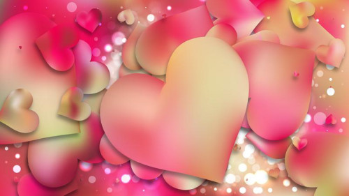 Pink and Yellow Valentine Background
