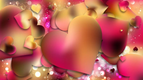 Pink and Yellow Love Background Vector Art