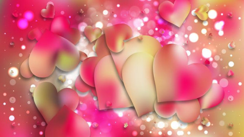 Pink and Yellow Valentines Card Background
