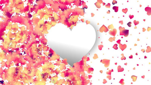 Pink and Yellow Heart Wallpaper Background