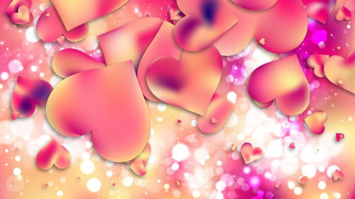 Pink and Yellow Valentines Day Background Illustrator