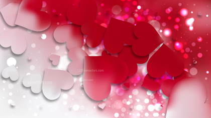 Red and White Valentine Background Vector Graphic