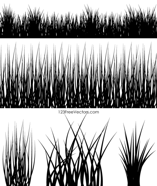 Silhouette Grass Vector