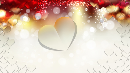 Red and White Valentines Day Background Vector Graphic