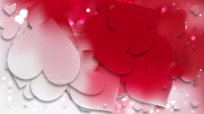 Red and White Valentines Background Vector Image