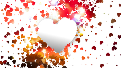 Red and White Heart Background