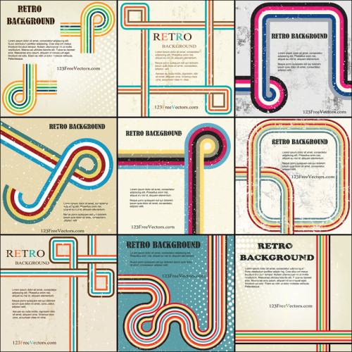 Free Retro Background Vector Pack