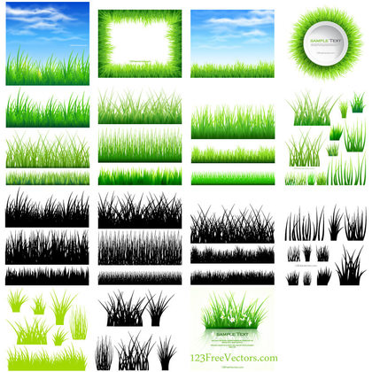 Free Grass Vector Illustrator Pack