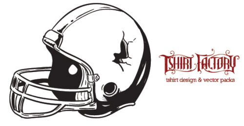 American Football Helmet Vector