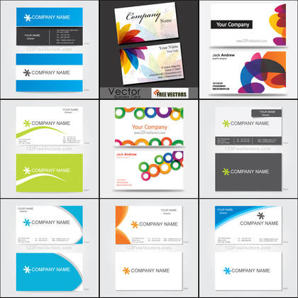Free Business Card Templates Vector Pack