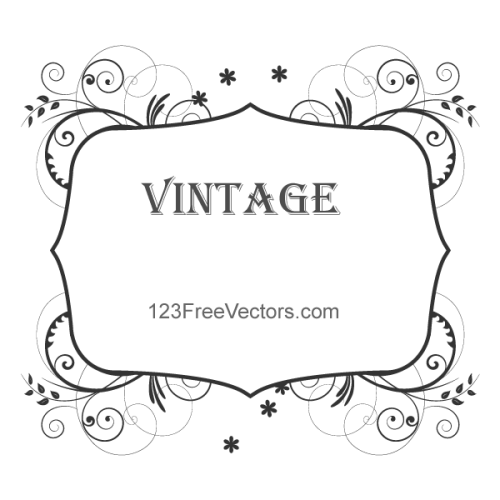 Vintage Floral Frame Images