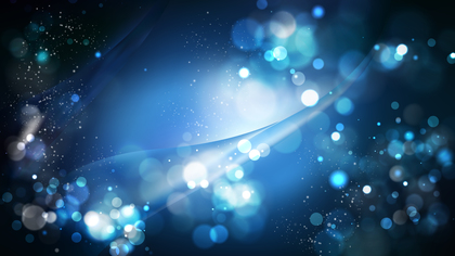 Abstract Black and Blue Bokeh Background Vector
