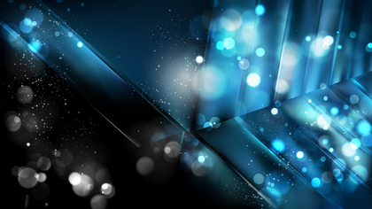Abstract Black and Blue Bokeh Lights Background Vector
