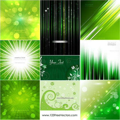 Green Abstract Background Vector Pack