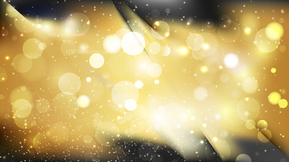 Abstract Black and Gold Blurry Lights Background Design