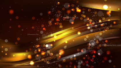 Abstract Black and Gold Bokeh Lights Background Design