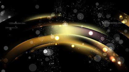 Abstract Black and Gold Blur Lights Background