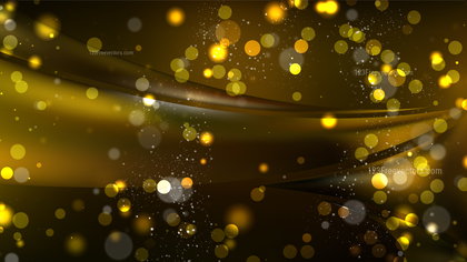 Abstract Black and Gold Blur Lights Background Vector
