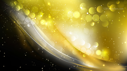 Abstract Black and Gold Bokeh Lights Background Vector