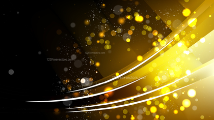 Abstract Black and Gold Blurred Lights Background Vector