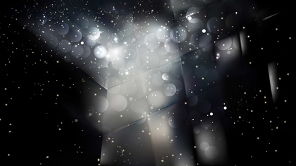 Abstract Black and Grey Bokeh Lights Background Design