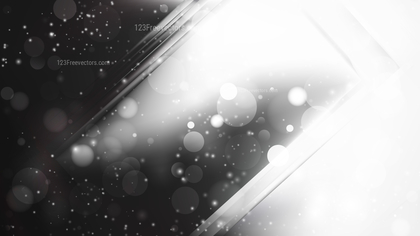 Abstract Black and White Bokeh Background Vector