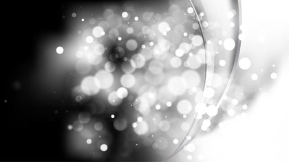 Abstract Black and White Blur Lights Background Vector