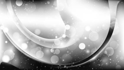 Abstract Black and White Blurred Bokeh Background Vector