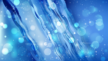 Abstract Blue Bokeh Lights Background Design