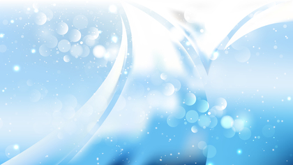 Abstract Blue and White Bokeh Background Vector