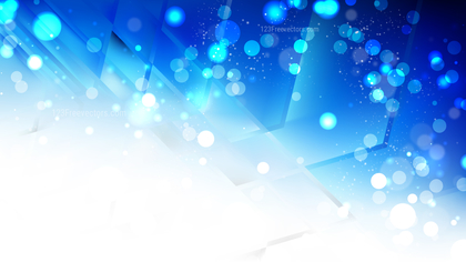 Abstract Blue and White Bokeh Defocused Lights Background Design