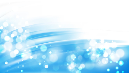 Abstract Blue and White Bokeh Lights Background