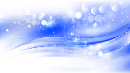 Abstract Blue and White Blurry Lights Background Vector