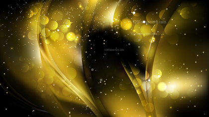 Abstract Cool Gold Bokeh Defocused Lights Background Design