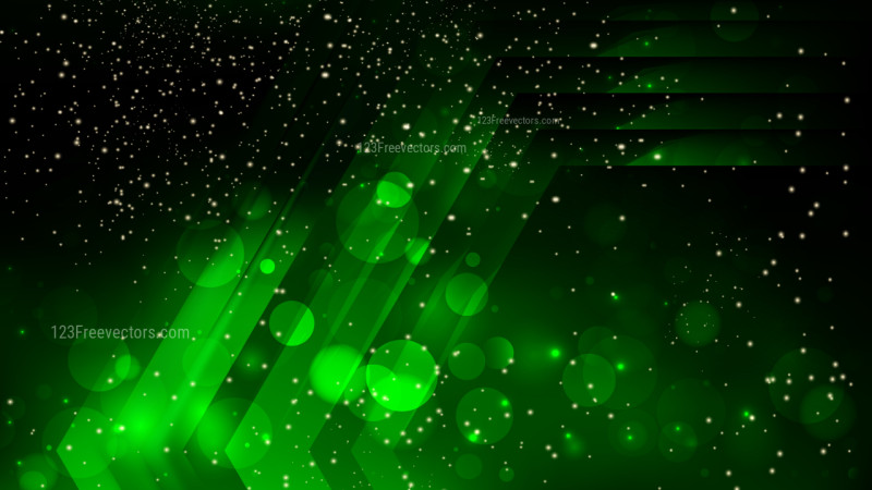 Abstract Cool Green Blur Lights Background Design