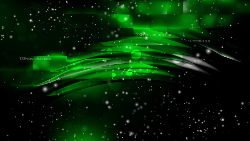 Abstract Cool Green Blurred Bokeh Background Design