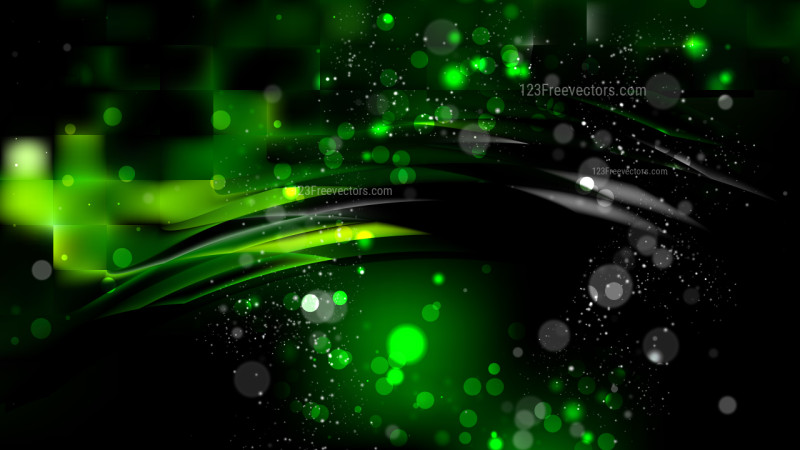 Abstract Cool Green Blurred Bokeh Background